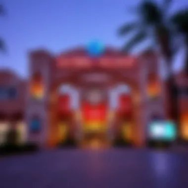 Dynamic view of Dubai's Global Village entrance