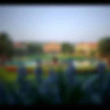 A stunning view of the Al Habtoor Polo Club showcasing its lush greenery and elegant architecture