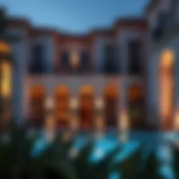 Stunning exterior view of Al Habtoor Villas showcasing architectural beauty