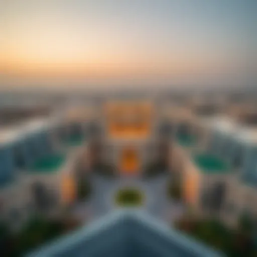 Aerial view of Al Khail Gate Phase 2 showcasing its architectural design