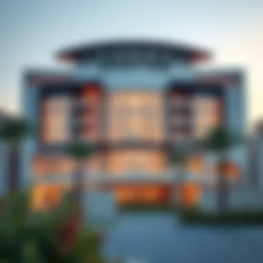 Architectural Rendering of Al Khail Gate Phase 2 Architectural rendering of the modern facade of Al Khail Gate Phase 2