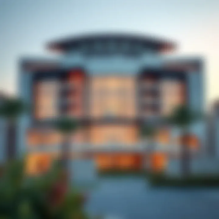 Architectural Rendering of Al Khail Gate Phase 2 Architectural rendering of the modern facade of Al Khail Gate Phase 2