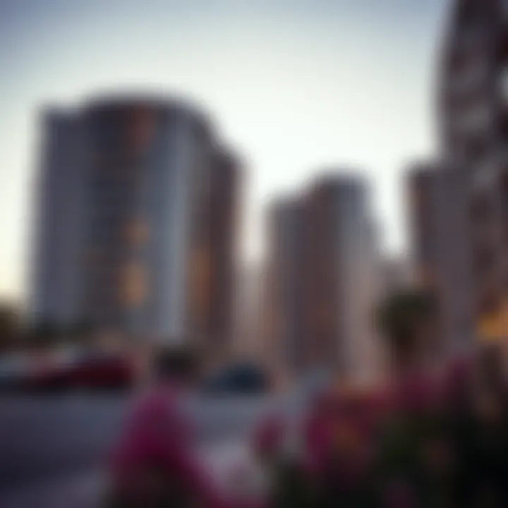 Modern residential buildings in Al Montazah