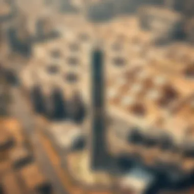 Strategic Location of Al Nahda Mai Tower Aerial view highlighting the strategic location of the tower in Dubai