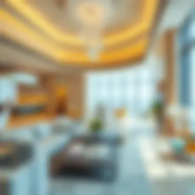 Contemporary Interiors of Al Nahda Mai Tower Interior design showcasing modern amenities of the tower