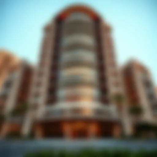 Architectural Elegance of Al Qayada Building Stunning architectural view of Al Qayada Building showcasing its modern design.
