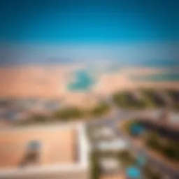 Aerial view of Al Rahba showcasing its scenic landscape