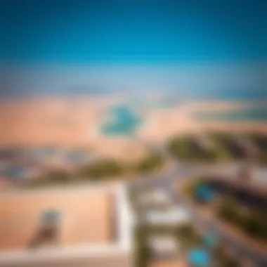 Scenic Aerial View of Al Rahba Aerial view of Al Rahba showcasing its scenic landscape