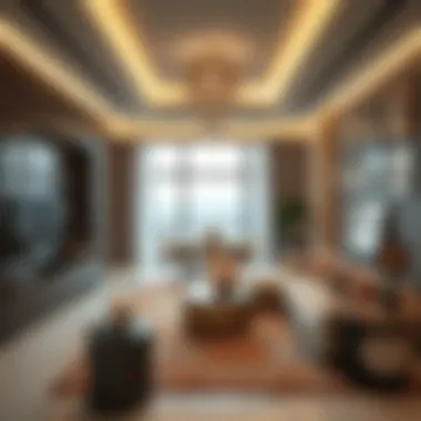 Luxurious interior design showcasing modern living space