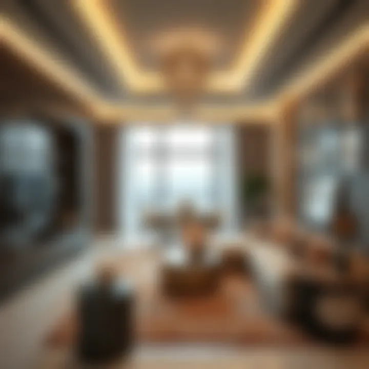 Luxurious interior design showcasing modern living space