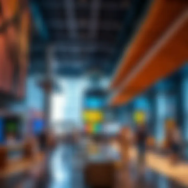 Dynamic Commercial Spaces by Aldar Vibrant commercial space designed by Aldar Properties, bustling with activity