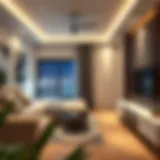 Modern studio apartment interior in Dubai showcasing contemporary design