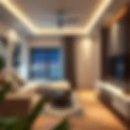 Modern studio apartment interior in Dubai showcasing contemporary design