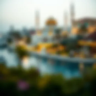 A serene view of Dubai showcasing tourism attractions