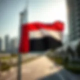 UAE: A Gateway to Global Exploration UAE flag with iconic skyline in the background