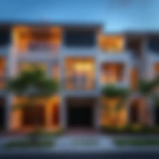 Modern Architectural Design of Arabella Townhouses Elegant facade of Arabella townhouses showcasing modern architecture