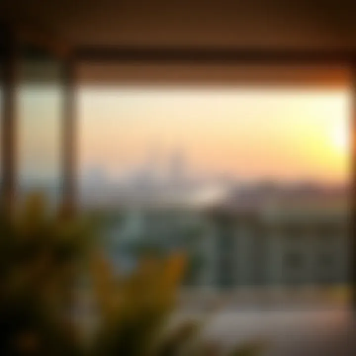 Stunning View from Arabella Townhouses Overlooking Dubai Scenic view from an Arabella townhouse showcasing Dubai skyline