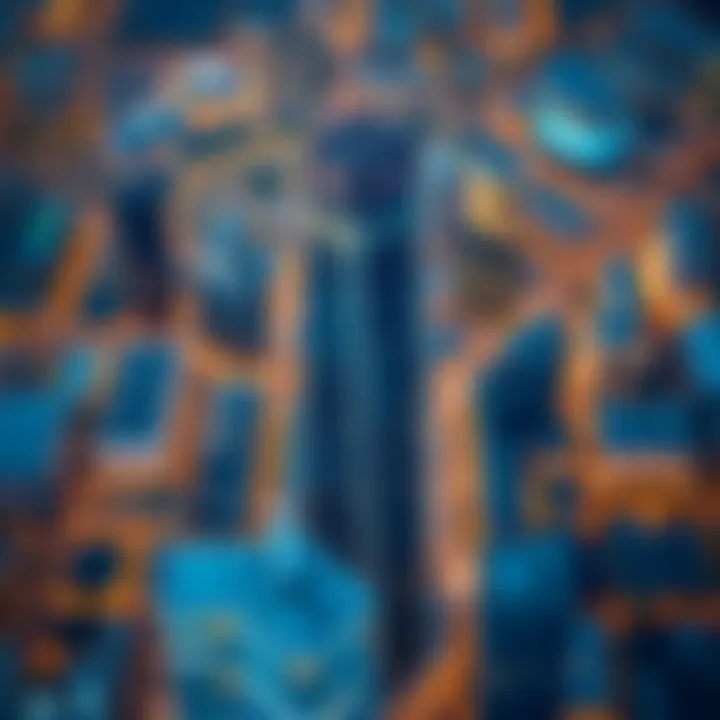 Aerial view showcasing HSBC Tower's position in Downtown Dubai