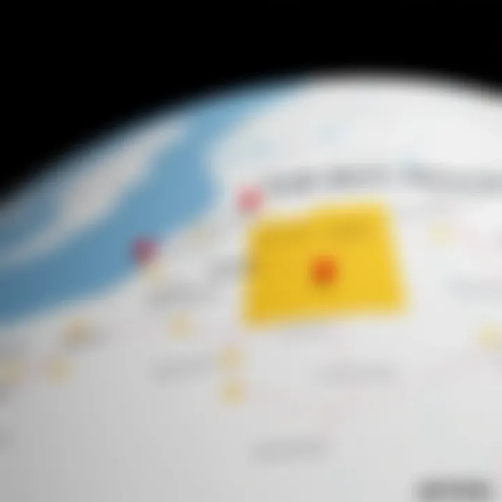 Map highlighting prime locations of Arista properties in Dubai