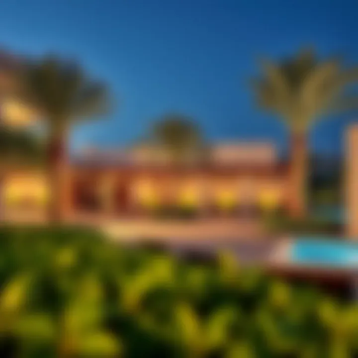 Elegant outdoor spaces and amenities of the Aura Tilal Al Ghaf community