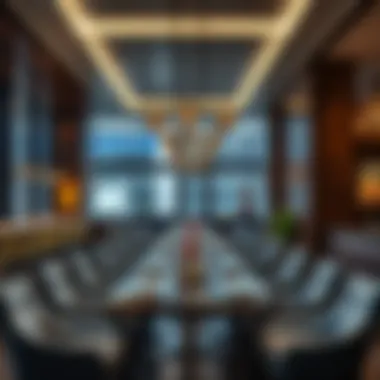 A stylish restaurant interior showcasing a modern dining setup