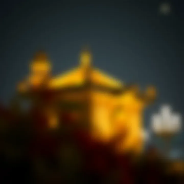 Cultural Landmark: Illuminated at Night Cultural landmark illuminated at night