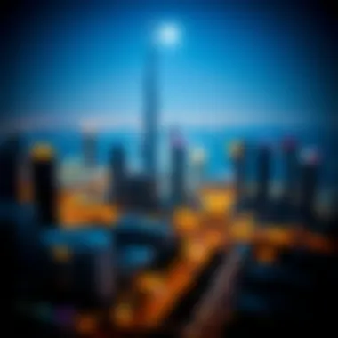 Dubai Skyline: A Serene Night View Serene night view of Dubai skyline