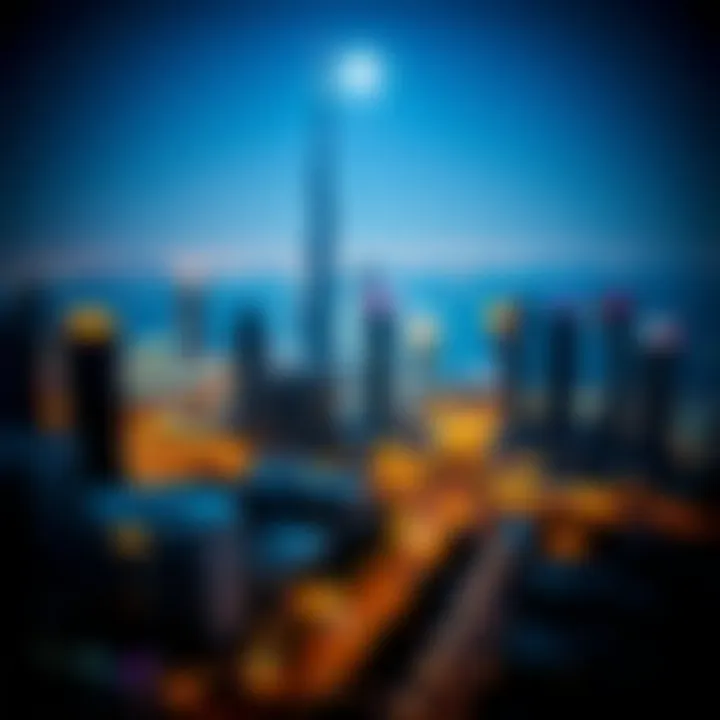 Dubai Skyline: A Serene Night View Serene night view of Dubai skyline