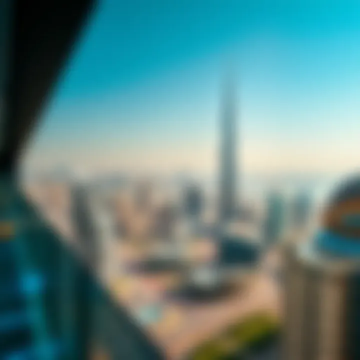 Breathtaking Dubai Skyline View Panoramic view of Dubai skyline from Binghatti Diamond
