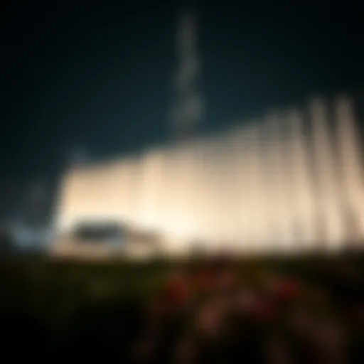 Mesmerizing Night Performance of the Fountain Show Breathtaking view of the Burj Khalifa fountain show at night