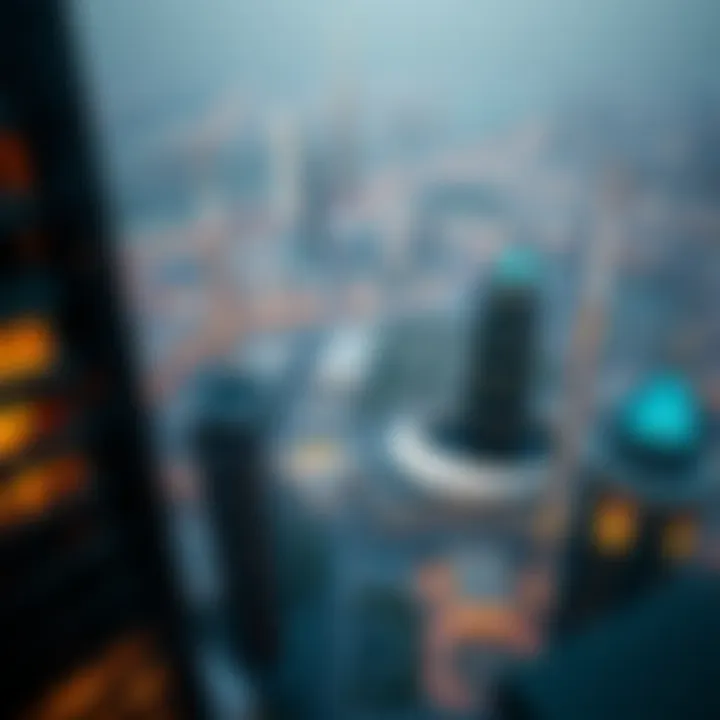 Aerial view of Burj View Tower and Dubai's vibrant cityscape