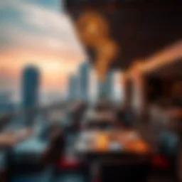 Stunning rooftop view of Business Bay restaurants