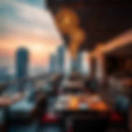 Rooftop Dining Experience in Business Bay Stunning rooftop view of Business Bay restaurants