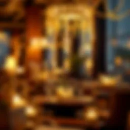 Romantic candlelight setup at an Indian restaurant