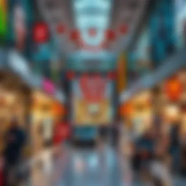 Interior shot of the bustling retail space within Capital Mall