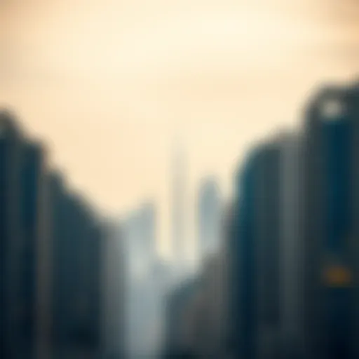 Dubai Skyline and Real Estate Landscape Dubai skyline with real estate buildings