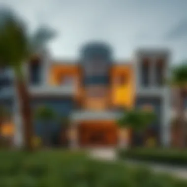 Exterior view of جم الشامخة مول showcasing modern architecture