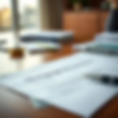 Mortgage Documentation Close-up of mortgage documents on a table