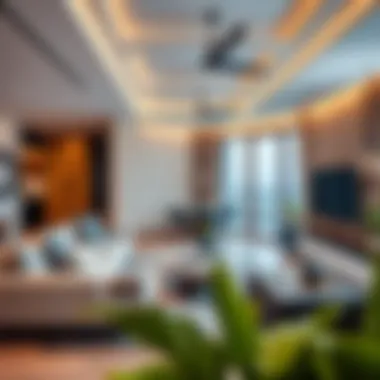 Modern Luxury in Service Apartments Luxurious interior of a service apartment showcasing modern design