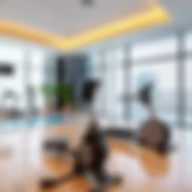 Exclusive Amenities in Service Apartments Amenities available in a service apartment including gym and pool