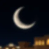 Crescent moon symbolizing Ramadan