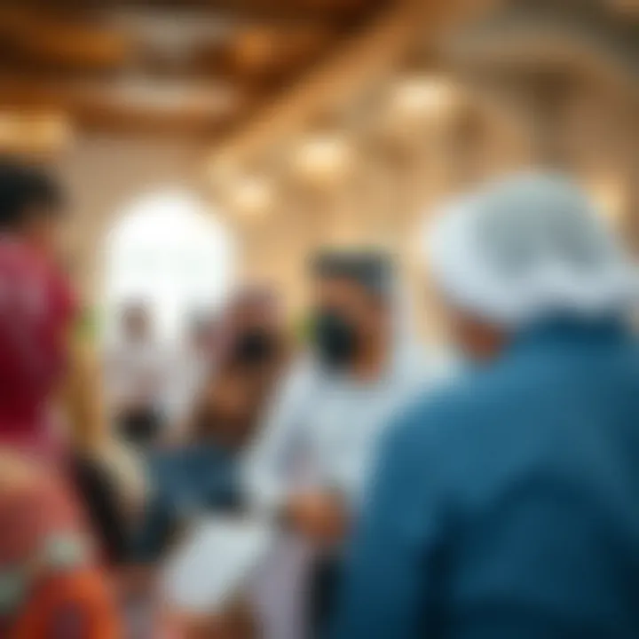 Diverse group engaging in cultural discussions