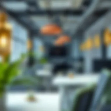 Office setting with Ramadan decorations