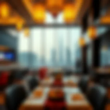 Culinary Delights with a View Diverse culinary offerings at Dubai Mall with Burj Khalifa backdrop