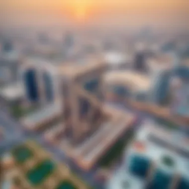 Aerial view of Deira City Center showcasing its architecture and surrounding area