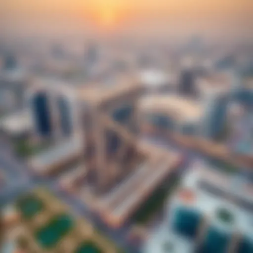 Aerial view of Deira City Center showcasing its architecture and surrounding area