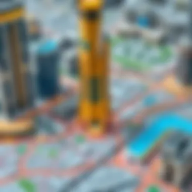 Map highlighting real estate opportunities near Deira City Center