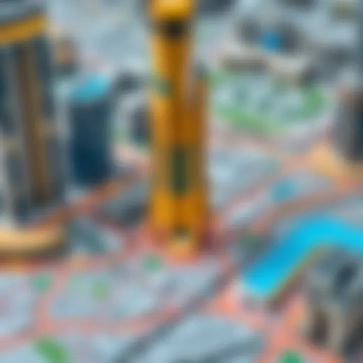 Map highlighting real estate opportunities near Deira City Center