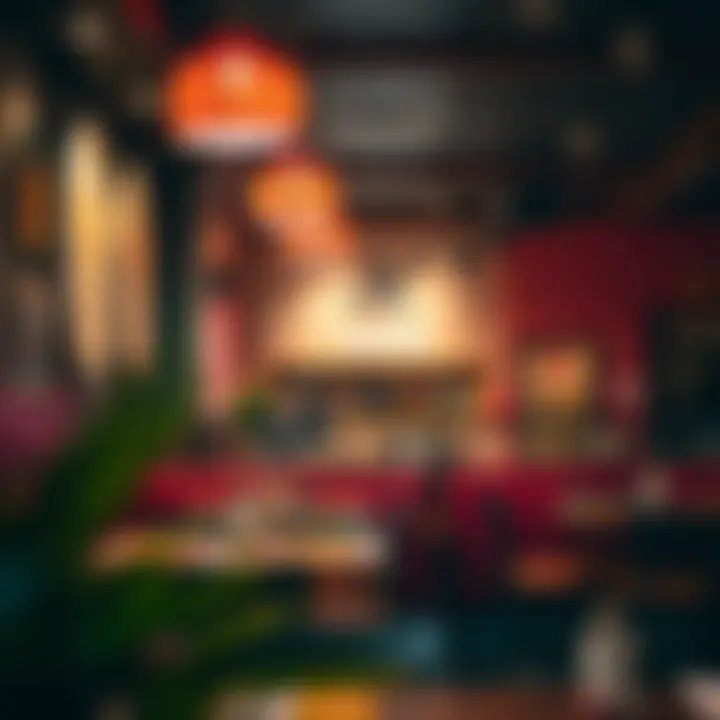 Vibrant atmosphere of a casual eatery