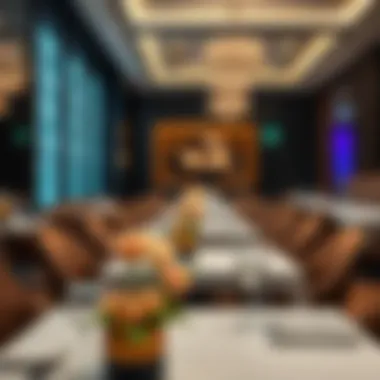 Elegant dining setup at a high-end restaurant